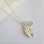March Birthflower Birthstone Sterling Silver Necklace, thumbnail 7 of 9