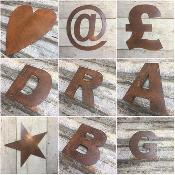 Rusty Metal Letters A To Z Signs For Home And Garden, 8 of 12