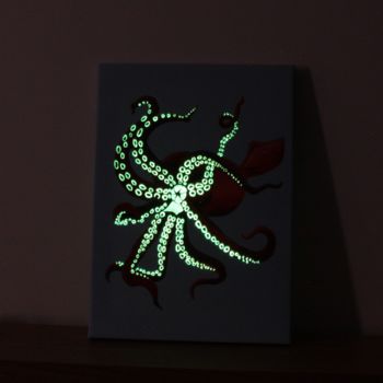 Squid Glow In The Dark Canvas, 4 of 6