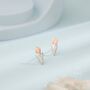 Sterling Silver Two Tone Tulip Flower Stud Earrings, thumbnail 3 of 11