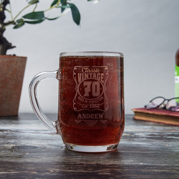 Personalised 50th Birthday Pint Glass, 5 of 9