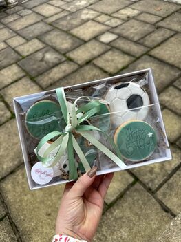 Football Fan Birthday Biscuit Gift Box, 5 of 5