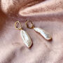 Organic Pearl And Molten Earrings, thumbnail 2 of 7