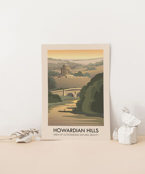 Howardian Hills Aonb Travel Poster Art Print, 3 of 8