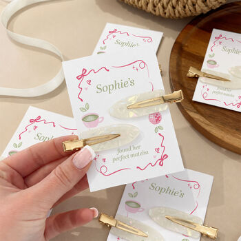 Perfect Matcha Hen Do Hair Pearl Clips Hen Party Favour Party Bag Filler, 6 of 8