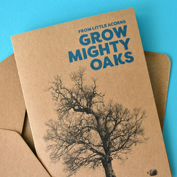 'From Little Acorns Grow Mighty Oaks' Thank You Card, 3 of 3