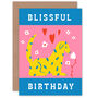 Flower Loving Dog Blissful Birthday Greetings Card, thumbnail 2 of 4