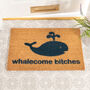 Whalecome Whale Blue Print Doormat, thumbnail 1 of 4