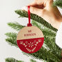Personalised Scandi Christmas Bauble Teacher Gift, thumbnail 1 of 3