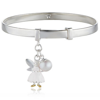 Personalised Sterling Fairy Bangle | Two Colours, 5 of 10