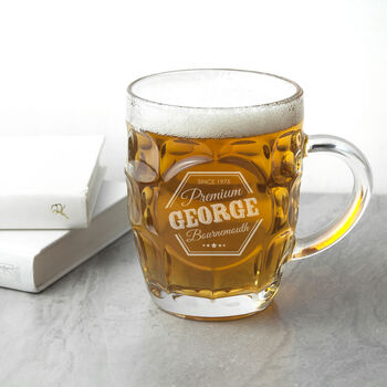 Personalised Premium Dimpled Beer Glass, 2 of 6