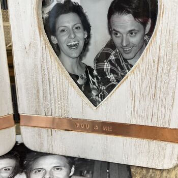 Personalised Double Heart Photo Frame, 2 of 7