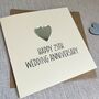 25th Wedding Anniversary Silver Heart Card, thumbnail 1 of 2