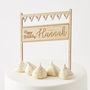Engraved Bunting Personalised Birthday Cake Topper, thumbnail 5 of 6