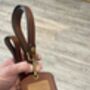 Personalised Spanish Brown Leather ID Holder And Lanyard, thumbnail 2 of 12