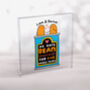 'Bean Married Five Years' Personalised Acrylic Block, thumbnail 1 of 2