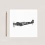 Iconic Spitfire Hand Drawn Greeting Card, thumbnail 6 of 7