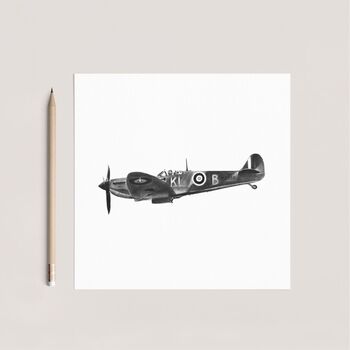Iconic Spitfire Hand Drawn Greeting Card, 6 of 7