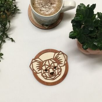 Layered Wooden Animal Coaster Sets, 6 of 11