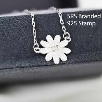 Tiny Daisy Pendant Necklace, 6 of 10