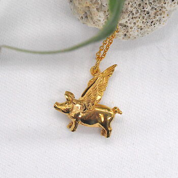 Flying Pig Necklace, 3 of 3