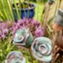 Three Handmade Ceramic Flower Cane Toppers, thumbnail 3 of 10