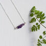 Sterling Silver Amethyst Birthstone Necklace, thumbnail 6 of 7