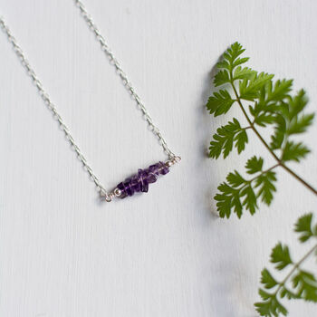 Sterling Silver Amethyst Birthstone Necklace, 6 of 7