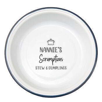 Personalised Favourite Food Enamel Bowl, 5 of 5