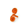 Set X Four Woven Natural Iraca Orange Spiral Napkin, thumbnail 1 of 4