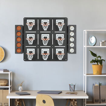 Basketball Hoop Wall Decor With Tic Tac Toe Game, 6 of 6