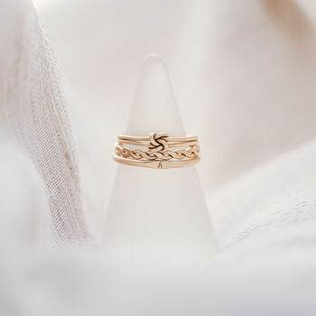 Mini Initial Signet Ring, 4 of 5
