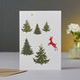 Jumping Stag Christmas Card Set Of Six, thumbnail 1 of 2