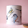 Inky Birds Blue Stoneware Mug, thumbnail 2 of 12