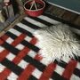 Handwoven Sheep Wool Rug Red And Black Stripes, thumbnail 9 of 12
