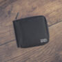 Men's Black Leather Wallet Zip Around Rugged Black Leather Rfid Protected, thumbnail 1 of 7