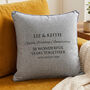 Personalised Golden Wedding Anniversary Cushion, thumbnail 2 of 4