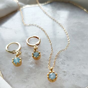 March Birthstone Jewellery Gift Set, 5 of 9