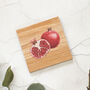Oak Coaster, Pomegranate Design, thumbnail 1 of 2