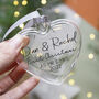 First Married Christmas Glass Bauble Keepsake, thumbnail 11 of 12