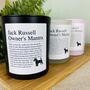 Fun Personalised Jack Russell Owner Affirmation Candle, thumbnail 1 of 11