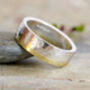 18ct Yellow Gold And Sterling Silver Wedding Band, thumbnail 2 of 4