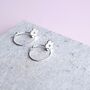 Sterling Silver Poppy Flower Hoop Earrings, thumbnail 4 of 7