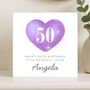 50th Birthday Card For Sister, Personalised For Her, thumbnail 7 of 8