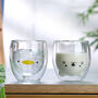 Cute Animal Double Wall Glass Cup, thumbnail 11 of 11