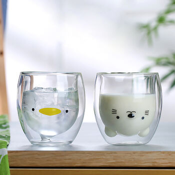 Cute Animal Double Wall Glass Cup, 11 of 11
