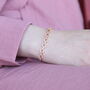 Zircon Round Chain Link Sliding Adjustable Bracelet, thumbnail 1 of 3