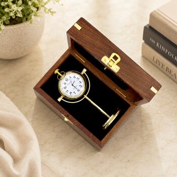 Personalised 50th Golden Wedding Anniversary Desk Clock Gift, 2 of 11