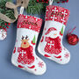 Personalised Red And White Christmas Stocking, thumbnail 5 of 5