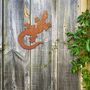 Garden Wall Sculpture Metal Gecko Lizard Art, thumbnail 10 of 10